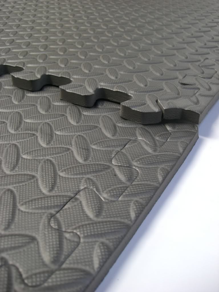 24 SQ FT INTERLOCKING FOAM MATS TILES GYM PLAY GARAGE FLOOR MAT BLACK eBay